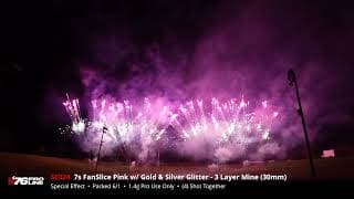 SE324 7s FanSlice Pink w/ Gold & Silver Glitter - 3 Layer Mine 30mm 2024