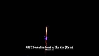 CM212 Golden Rain Comet w/ Blue Mine (40mm)