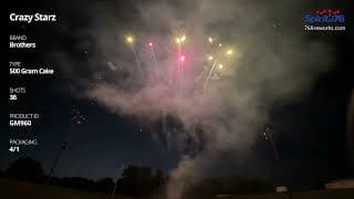 GM960 Crazy Starz - 500 Gram Cake - Brothers Pyrotechnics