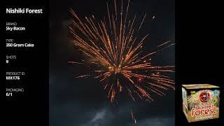 MX176 Nishiki Forest - 9 shot 350 Gram Cake - Sky Bacon Fireworks