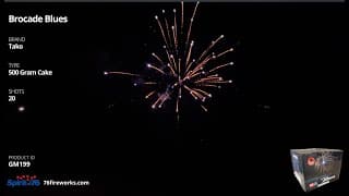 GM199 Brocade Blues - 49 shot 500 Gram - Tako Pyrotechnics