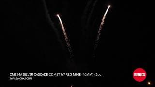 CM214 Silver Cascade Comet w/ Red Mine - 40mm