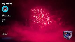 GM122 Sky Painter - 9 shot 500 Gram Cake - Sky Bacon Fireworks