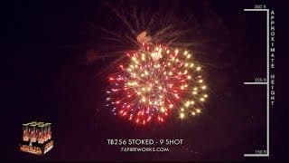 TB256 Stoked - 9 Shot Fireworks