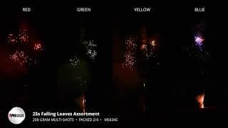 MS434S 25s Falling Leaves Assortment - Low Noise 1.4G Fireworks for Displays - '76 Show Series 2025