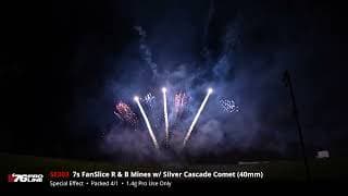 SE303 7s FanSlice R & B Mines w  Silver Cascade Comet 40mm 2024