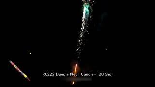 RC222 Neon Doodle - 120 Shot Roman Candle