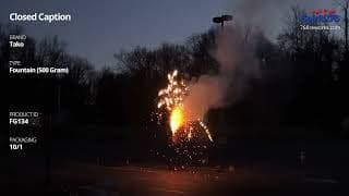 FG134 Closed Caption - Silent 500G Fountain - Tako Pyrotechnics