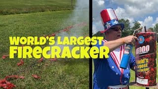 Uncle Sam shoots the World's Largest Firecracker - 16,000 shots!!