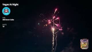 MX104 Vegas at Night - 19 shot 350 Gram Cake - Sky Bacon Fireworks