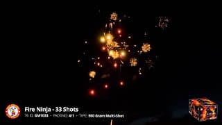GM1033 Fire Ninja - 33 Shot 500 Gram Cake - Winda Fireworks 2024 Production