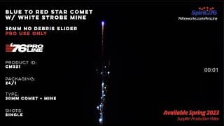 CM321 Blue to Red Star Comet w/ White Strobe Mine (30mm No Debris) - '76 Pro Line (Pro Use Only)
