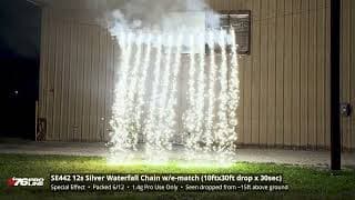 SE442 12s Silver Waterfall Chain w/e-match (10x30 drop x 30sec) - '76 Pro Line 2024 Production