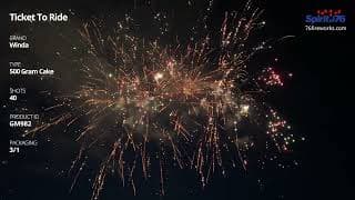 GM982 Ticket to Ride - 500 Gram Cake - Winda Fireworks