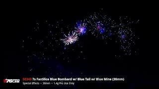 SE343 7s FanSlice Blue Bombard w/ Blue Tail w/ Blue Mine (30mm) - '76 Pro Line - 2024 Production