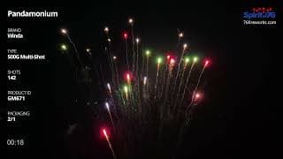 GM671 Pandamonium - 142 shot 500 Gram Cake - Winda Fireworks