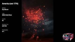 GM194 America (est. 1776) - 500G Multi Shot - Sky Bacon Fireworks