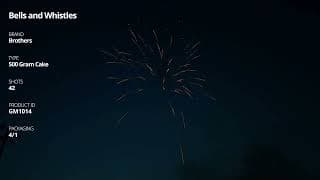 GM1014 Bells and Whistles - 42 shot 500 Gram Cake - Brothers Pyrotechnics