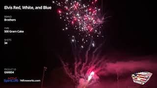 GM804 Elvis Red, White, and Blue - 34 shot 500 Gram Cake - Brothers