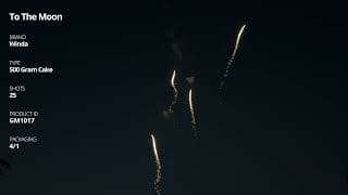GM1017 To The Moon - 25 shot 500 Gram Cake - Winda Fireworks